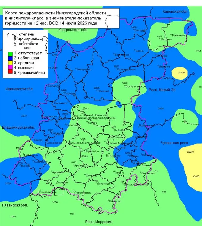 Пожароопасность 14.07.2026 - полностью 1 класс.